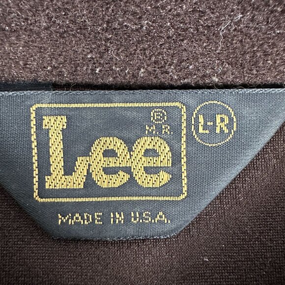 Lee Mens Pullover Sweatshirt Made In USA With Half-Zip Collar Size L - Picture 3 of 4